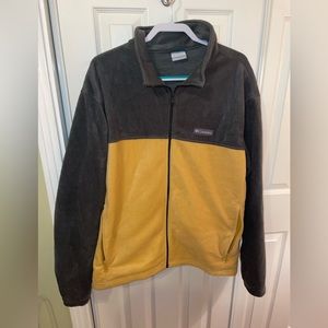 Yellow and Grey Columbia Fleece Jacket